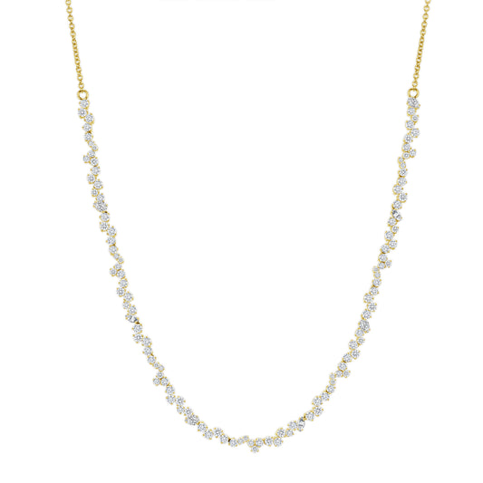 Scattered Diamond Tennis Necklace