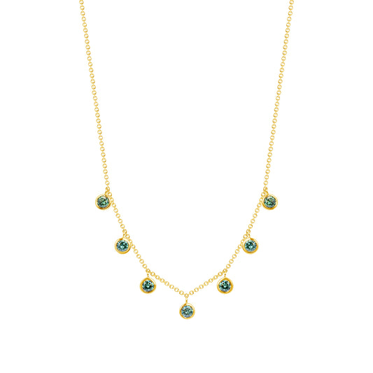 Green Sapphire Bezel Necklace