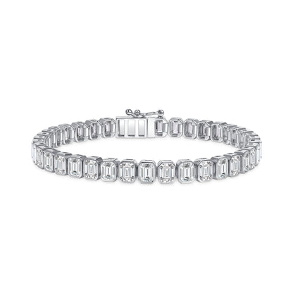 Emerald Bezel Tennis Bracelet